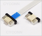 0.5mm 5Pin 抽屉式FPC连接器 下接触图,0.5mmFPC座5Pin 下接触图，0.5 5Pin卧贴 FPC连接器图，0.5mm 5Pin SMT ZIP FPC Connector Picture