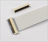 0.5 24Pin 前插后掀盖（后压）H1.2mm FPC连接器图,0.5 24PIN 翻盖式FPC连接器H.2图片,0.5 24Pin掀盖FPC连接器相片,0.5 24PIN掀盖式插座图,0.5 24Pin 掀盖式 FFC连接器图,0.5mm Pitch 24Pin Double Contact ZIF Fpc Connector Picture