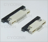 间距0.5mm卧式贴片带锁扣高1.2mm,0.5超薄FPC连接器下接，0.5抽屉式FPC连接器，0.5FPC连座，0.5mmFPC抽屉式，高1.2mm