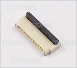 0.5 8Pin 掀盖 式H1.0mm FPC连接器图,0.5 8PIN 翻盖式FPC连接器H.0图片,0.5 8Pin掀盖FPC连接器相片,0.5 8PIN掀盖式插座图,0.5 8Pin 掀盖式 FFC连接器图,0.5mm Pitch 8Pin Double Contact ZIF Fpc Connector Picture