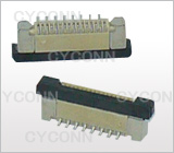 0.5mm 16PIN 立贴带锁 FPC连接器,0.5mm FFC连接器,0.5 16P FPC连接器 立贴带锁