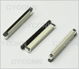 0.5mm 40PIN FPC连接器 90度 立贴，0.5mm 40PIN FPC插座 90度 立贴 连接器